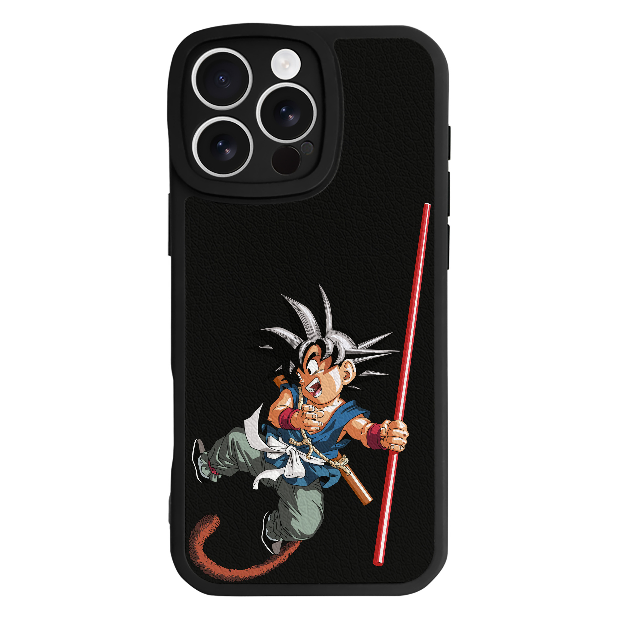 （画像用） ドラゴンボール 孫悟空（そん ごくう）Son Goku カカロット DRAGON BALL Kakarotto 【iPhone 16シリーズ対応】シリコンスマホケース（レザー調） 材質：シリコン